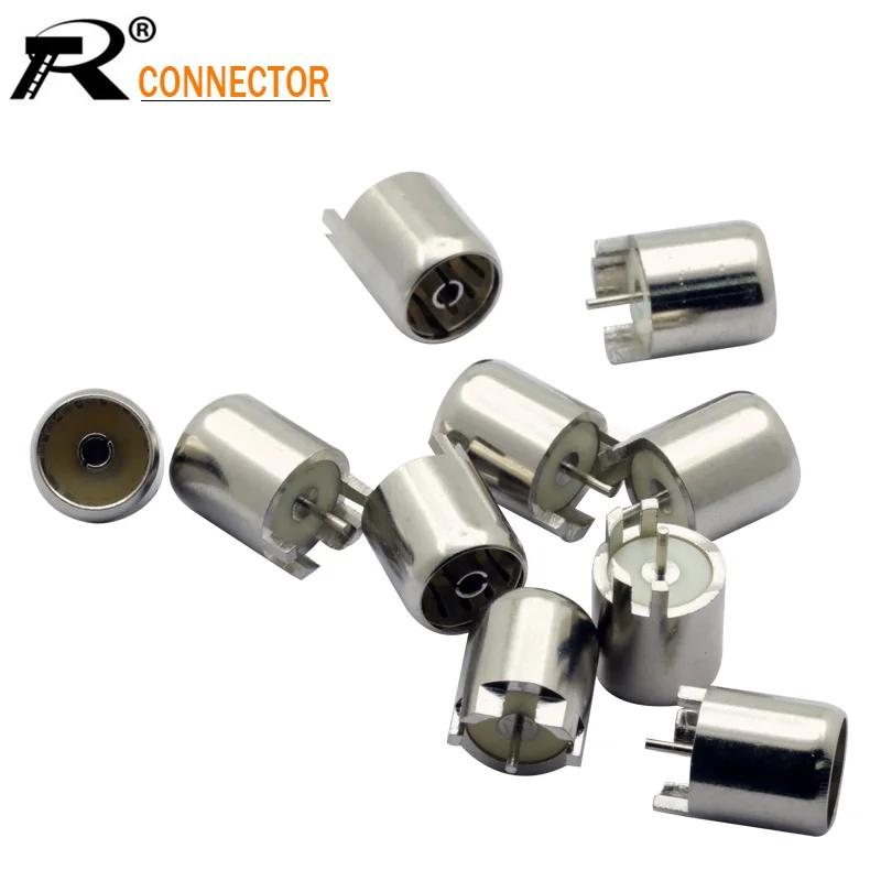 

3pcs Copper DVB-T TV PAL Cable Adapter welding TV plugs converters TV Female Panel Mount Adapter Connector Wire connector