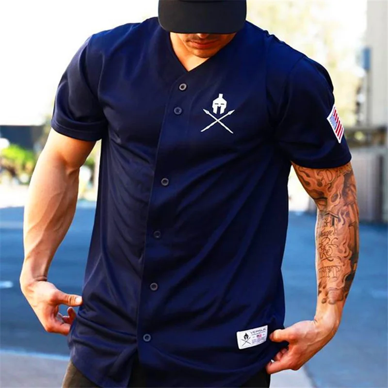Мужская Летняя брендовая футболка для фитнеса, Повседневная модная футболка для бодибилдинга, компрессионная футболка с коротким рукавом, трико, спортивный топ