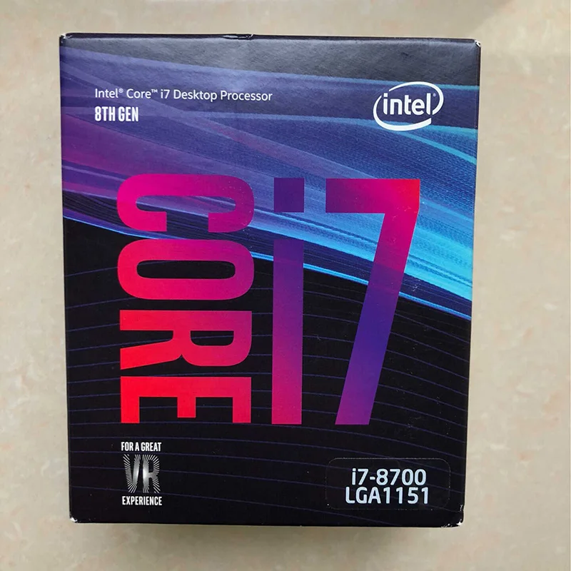 Новый процессор intel i7 8700 3 2 г 65 Вт 6 ядер 12 нитей LGA 1151 14 нм настольный МБ кэш HD