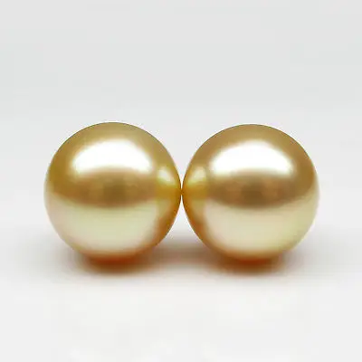 

Free shipping Jew.0037 TOP QUALITY!2PS 12.8MM AAA SOUTH SEA GENUINE PEARL NATURAL