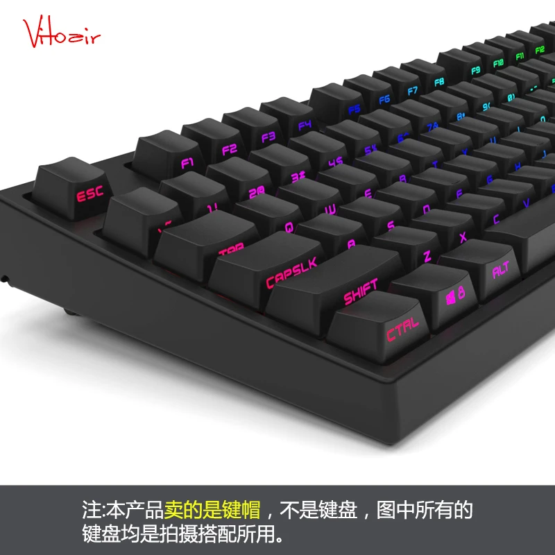 Only Keycap Black Black White PBT Double Shot 104 Side-lit Shine Through Translucent Backlit keycaps OEM Profile for MX Mechanical Keyboard Filco Only Keycap Black Black White PBT Double Shot 104 Side-lit Shine Through Translucent Backlit keycaps OEM Profile for MX Mechanical Keyboard Filco