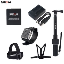 Sjcam Sj6 Legend Accessories One Battery +Dual Charger +Remote Monopod+Remote Watch+Head Strap+Chest Strap For Sj6 Legend Camera