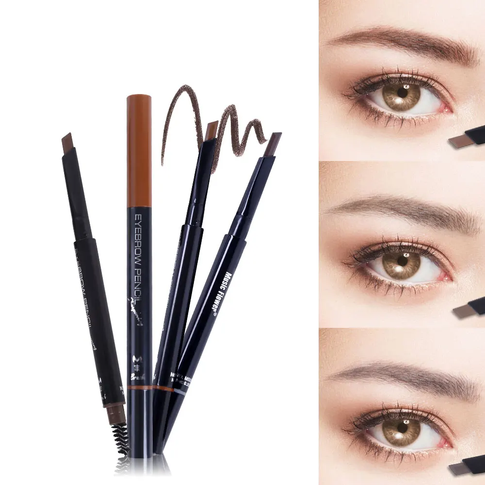 Three-in-one triangle chopper eyebrow pencil waterproof and sweat-proof eyebrow pencil eye makeup