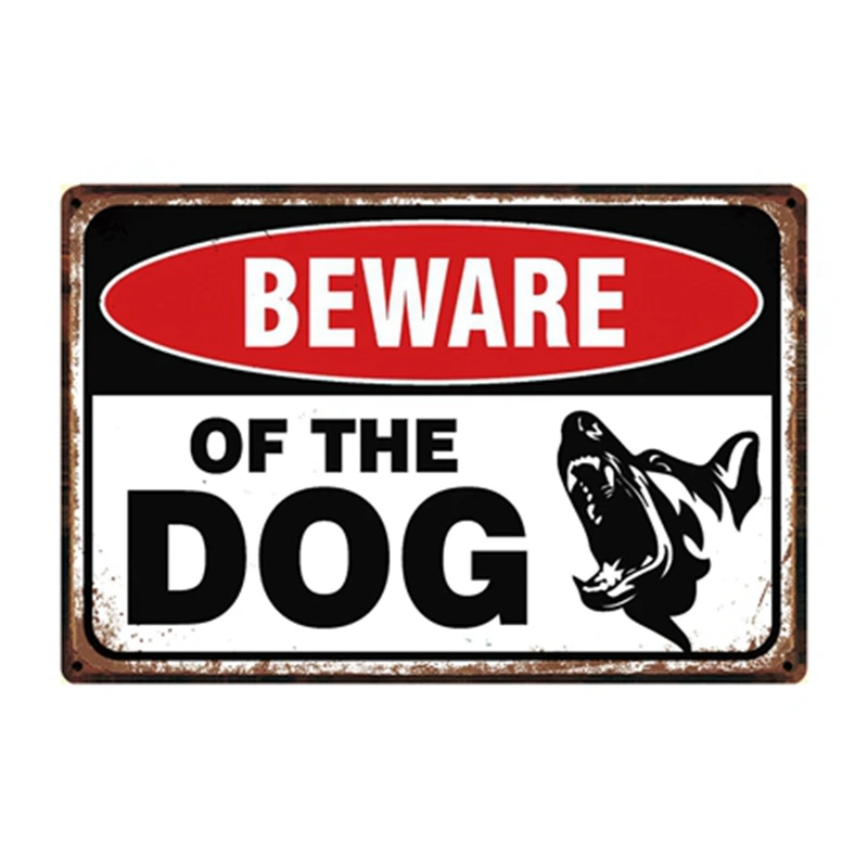 [Kelly66] жизнь лучше с Мопсом Остерегайтесь собак металлический знак оловянный плакат домашний Декор Бар настенная живопись 20*30 см размер Dy75 - Цвет: y-2713