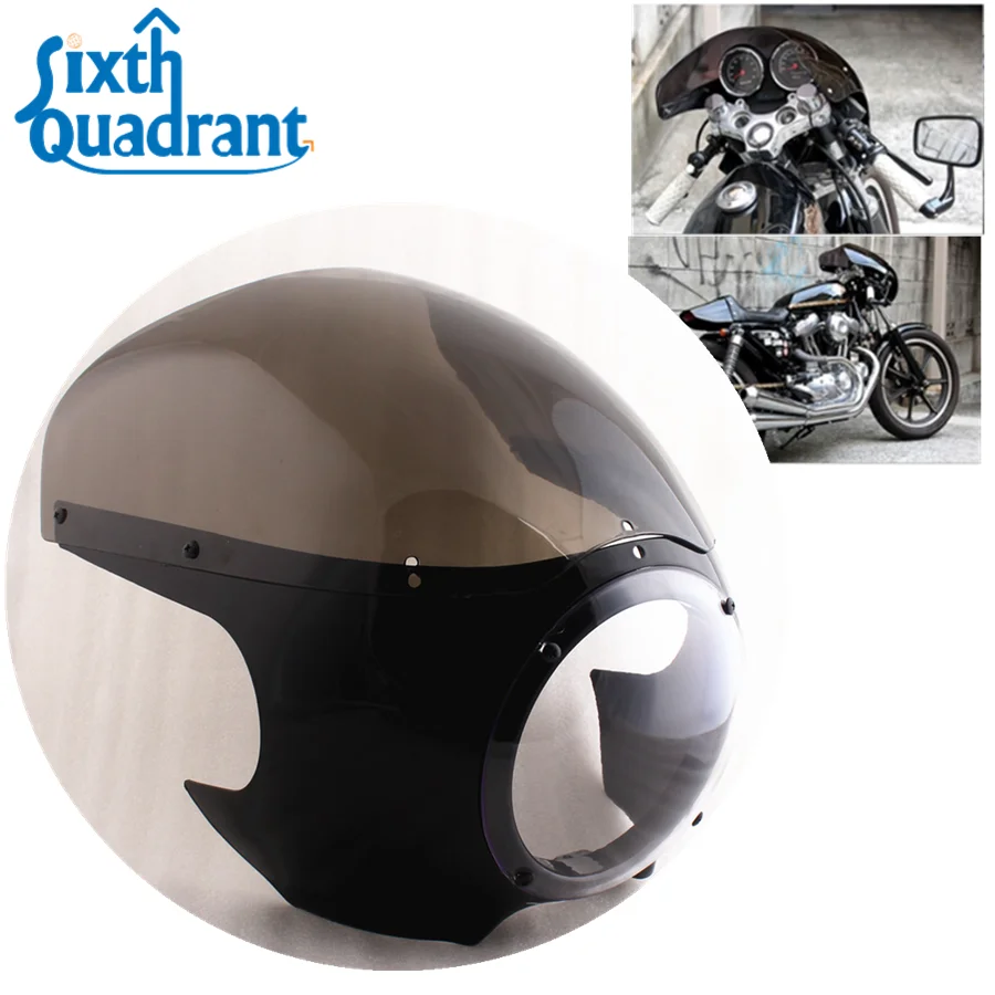 Clear or Smoke Retro Cafe Racer Style Drag Racing Viper Fairing Screen