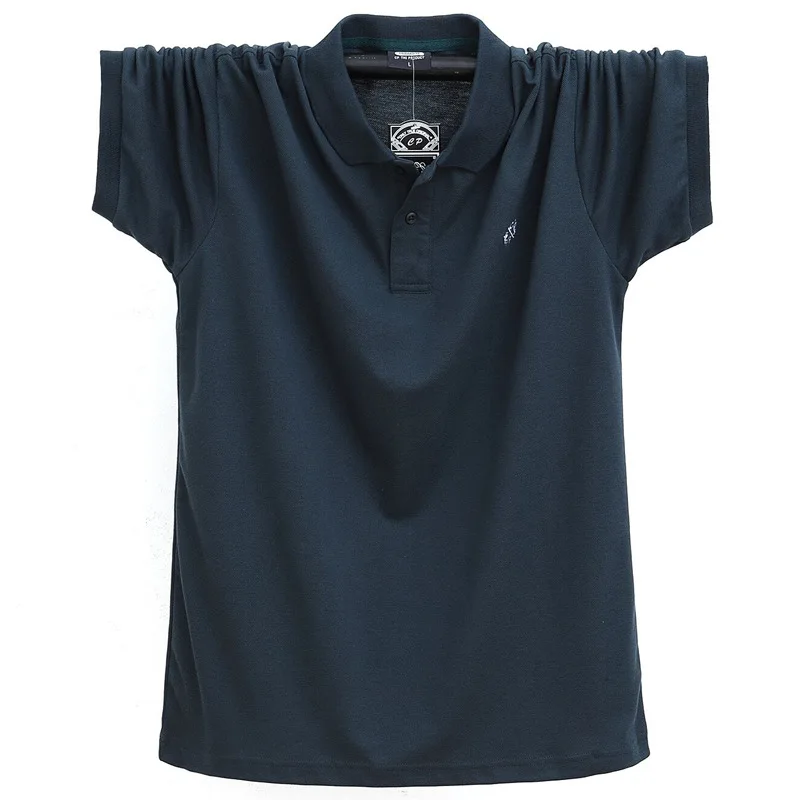 Мужская рубашка поло, хлопковая деловая Повседневная рубашка поло с коротким рукавом, дышащая классическая мужская рубашка поло, рубашки для гольфа размера плюс, 6XLTJWLKJ