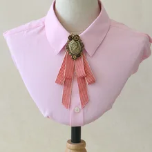 Женские Роскошные офисные свадебные костюмы вечерние рубашки с воротником галстук-бабочка британская Невеста бабочка горный хрусталь девочка клетчатый галстук-бабочка