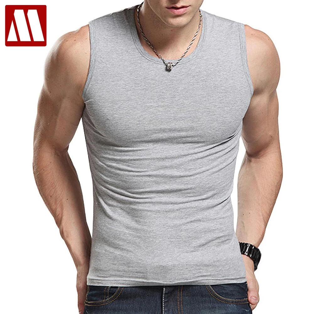 2018 Summer Man's elastic vest mens waistcoat / sleeveless sweatershirt/ Stretch Cotton Tank