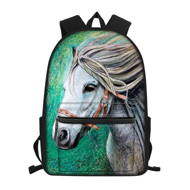 FORUDESIGNS/3D брезентовые школьные рюкзаки с принтом Crazy Horses, большой рюкзак на плечо для мальчиков и девочек, ортопедический рюкзак, непромокаемый рюкзак - Цвет: W3229Z58