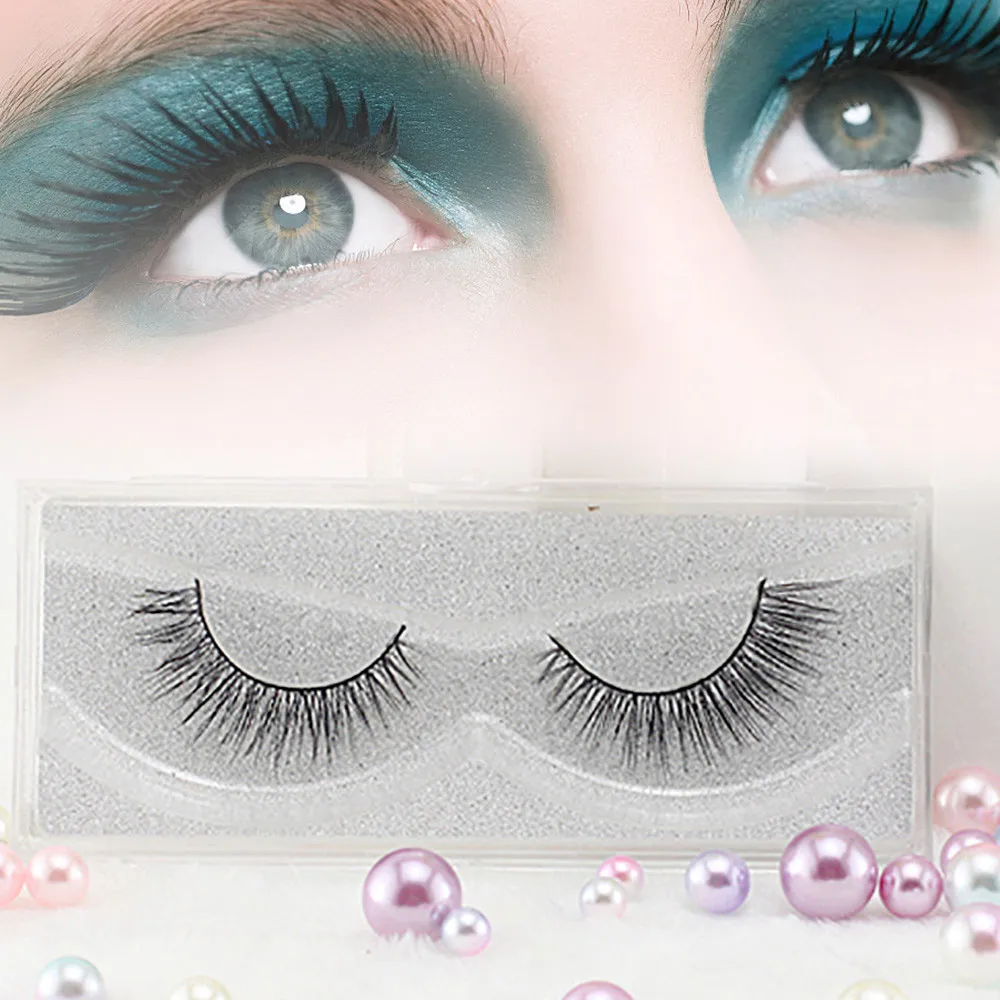 

1 Pair Luxury 3D False Lashes Fluffy Strip Eyelashes Long Natural Party false eyelashes natural hair maquiagem 50*