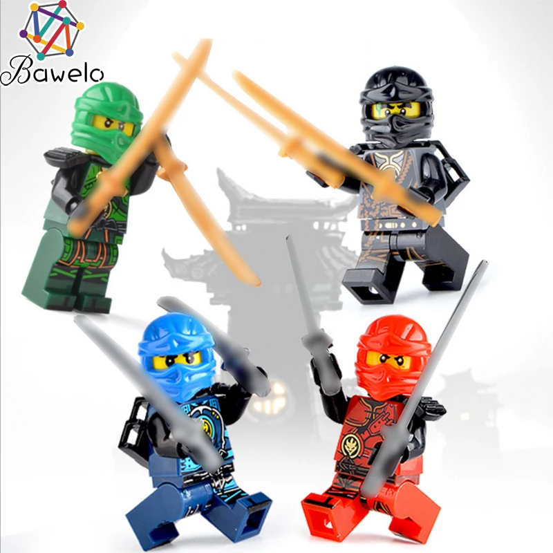 

8pcs Ninjago Legoings Figurines Blocks Set for Boys 2018 New Mini figure kits Bricks Building Block Toys For children Boys Gift