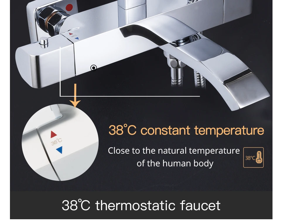 GAPPO смесители для душа термостатическая Ванна комната душевой набор термостатическая Ванна Душ-водопад насадки для душа