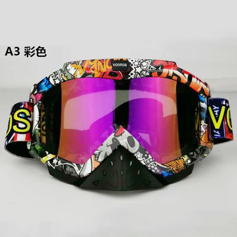 Vcoros Gafas moto rcycle очки шлем очки мото шлемы очки маска для мотокросса лыжные ветрозащитные очки - Цвет: 16