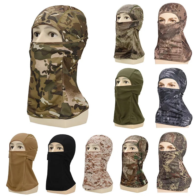 

2Pcs Hunting Hinking Protecting Full Face Mask Quick Drying Dustproof Camouflage Headgear Cap ED-shipping