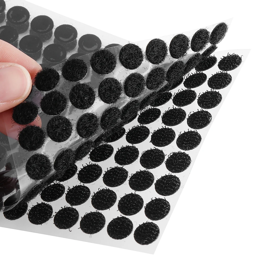 

100 Pairs Self Adhesive Fastener Tape Dots 10/15/20/25mm Strong Glue Magic Sticker Disc White Black Round Coins Hook Loop Tape