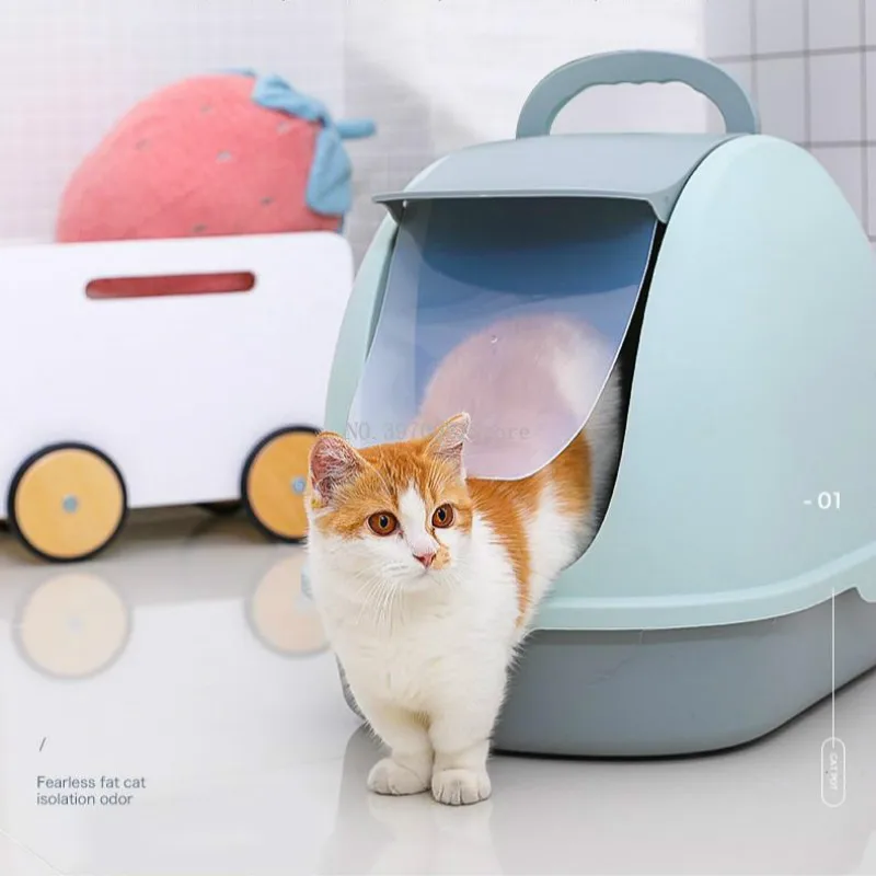 

Extra Large Deodorant Anti Splashing Deodorant Cat Sand Table Cat Litter Basin Fully Enclosed Cat Toilet Supplies