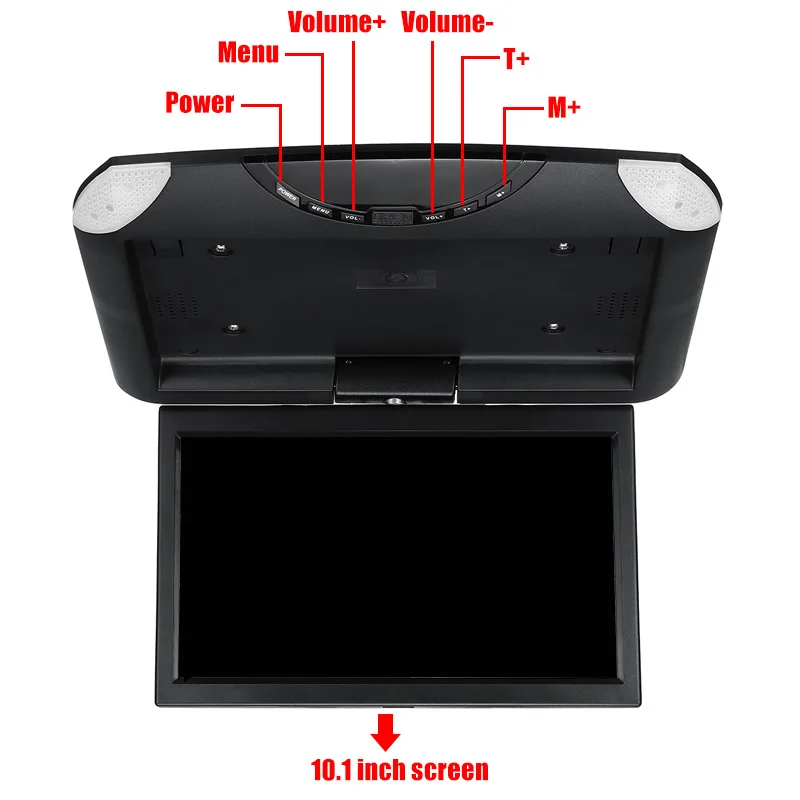 10,1 дюймов монитор крыши автомобиля+ пульт дистанционного управления потолочное крепление откидной ЖК-дисплей цифровой экран dvd-плеер ИК передатчик купольный светильник