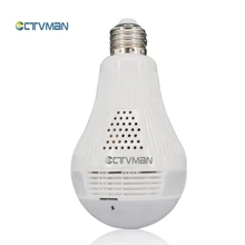 CTVMAN Wifi Bulb Camera 960P 1080P Fisheye 360 Degree Panoramic Wireless Security IP Camera LED Light Lamp Mini P2P CCTV Webcam