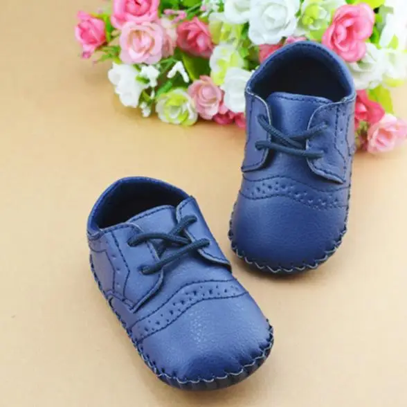 

0-12M Baby Girls Boy PU Leather Crib Shoes Kids Soft Sole Loafers Toddler Shoes New