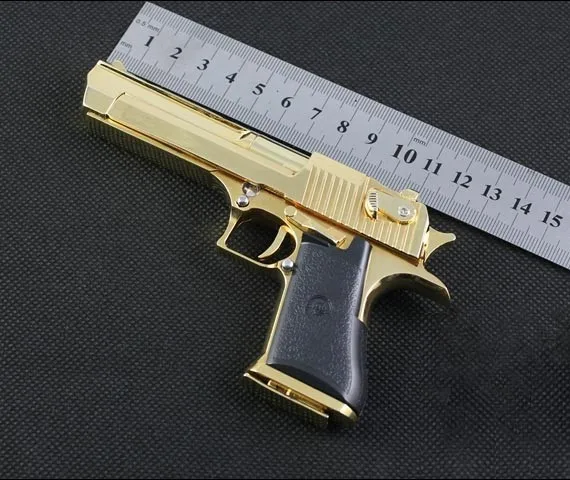1/2. 05 металлический фальшивый пистолет Золотой вер. Пустынный Орел пистолет полицейский пистолет игрушечный пистолет модель игрушечного оружия металл