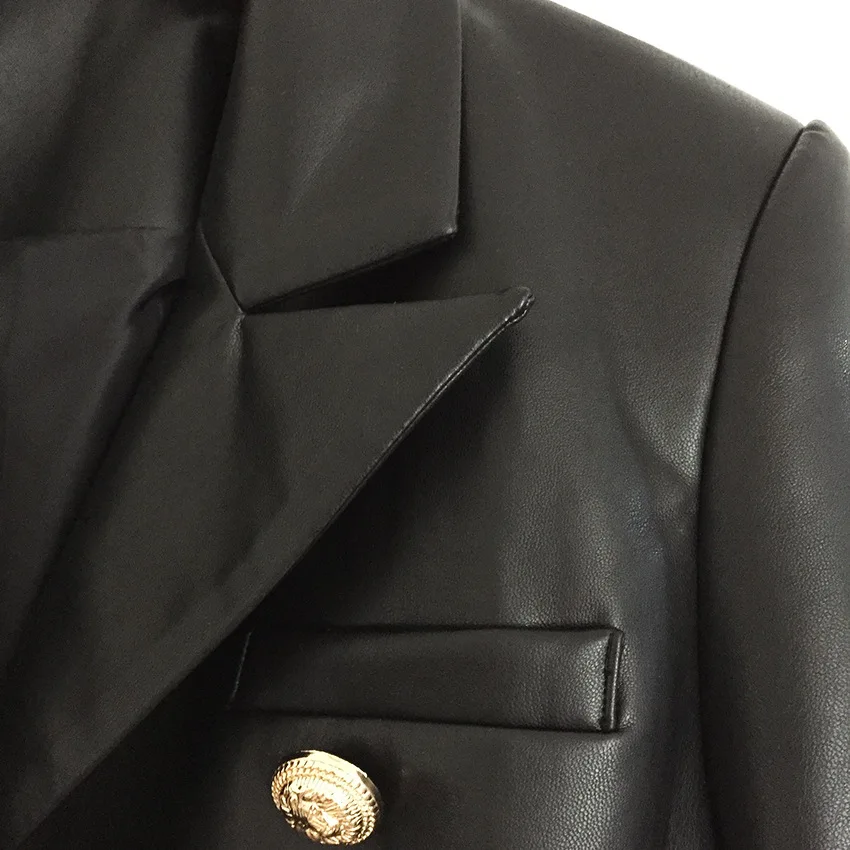 Женская Осенняя двубортная Золотая кнопка-застежка украшение blazer-L1390