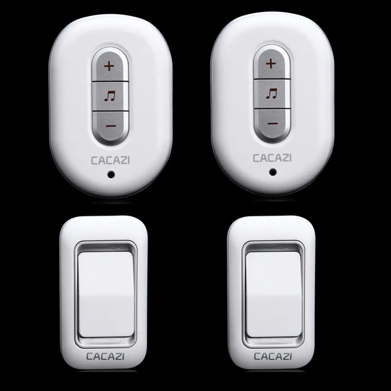 

2 doorbell buttons 2 doorbell receivers AC 110-220V 300M remote control digital waterproof button wireless door chime