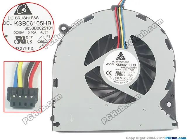 

Delta Electronics KSB06105HB -AJ3T Server Laptop Fan DC5V 0.40A 4-wire