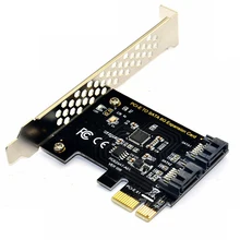 PCI Express SATA 3 плата контроллера, 2 порта PCIe SATA III 6 ГБ/сек. внутренний адаптер конвертер для настольного ПК поддержка ssd и HDD w