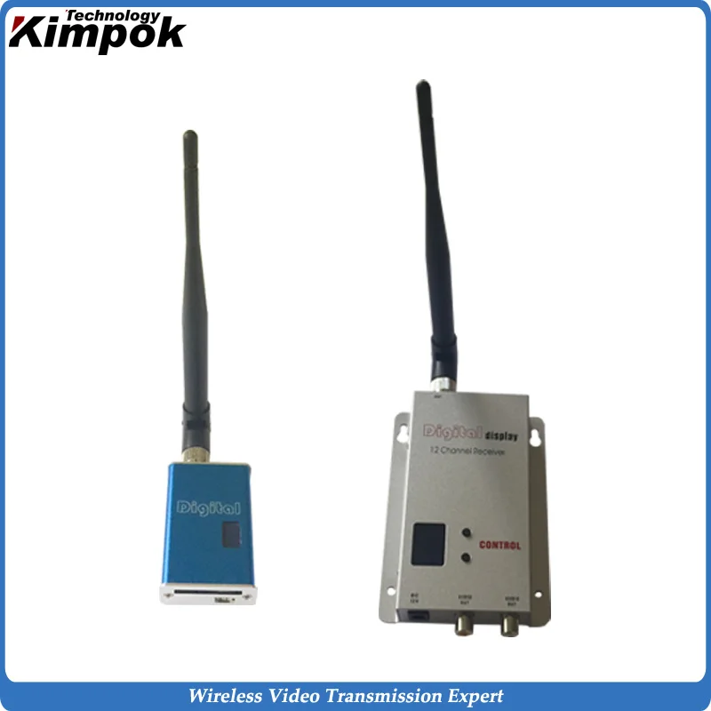 

Mini FPV Wireless Transmitter and Receiver 5000mW Lightweight Wireless AV Transmitter 70km from air Long Range Image Sender