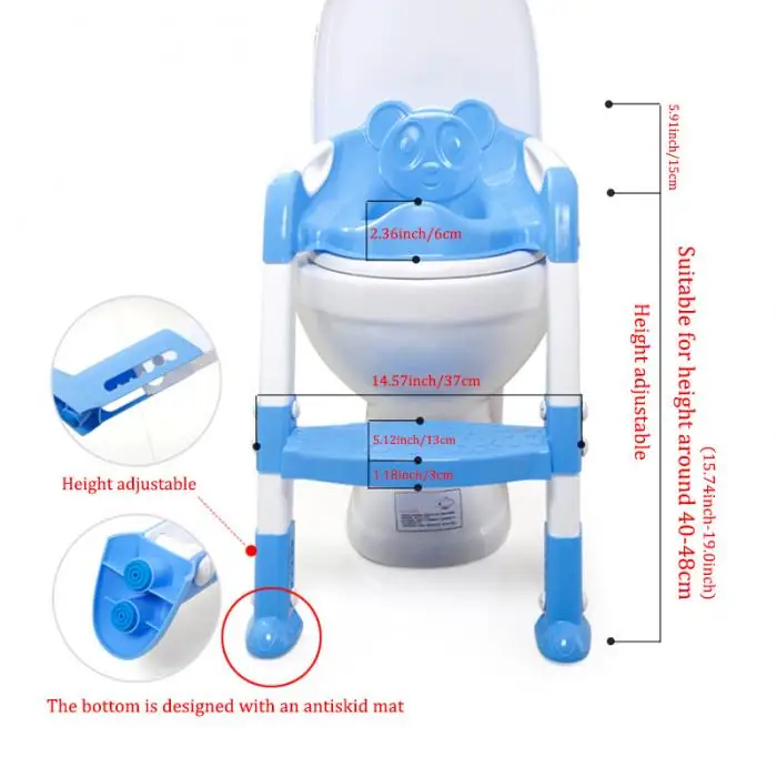 MrY складной детский горшок, тренировочный стул туалетный с регулируемая лестница, портативный детский тренировочный детский унитаз