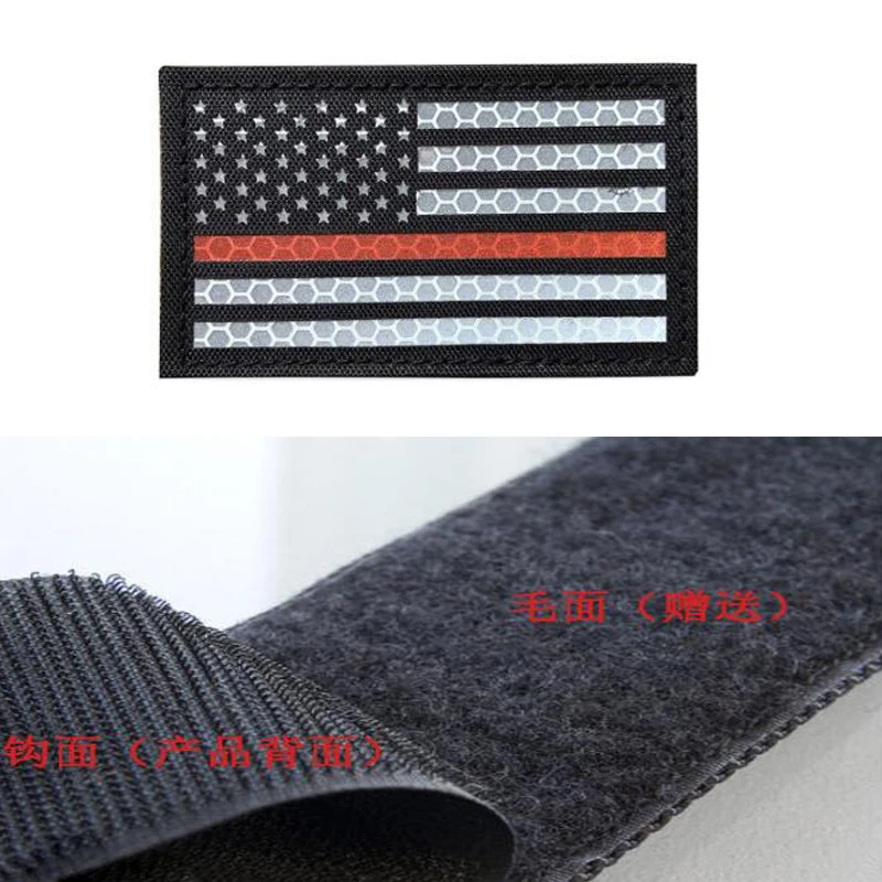Новинка, светоотражающий черный американский флаг с надписью Spot US Flag IR Chapter, тактический боевой дух, вышивка, повязка на руку, светоотражающий эффект