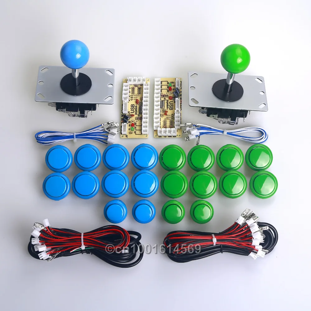 2 Player Zero Delay MAME DIY Kits Parts Encoder Board & 8 Way