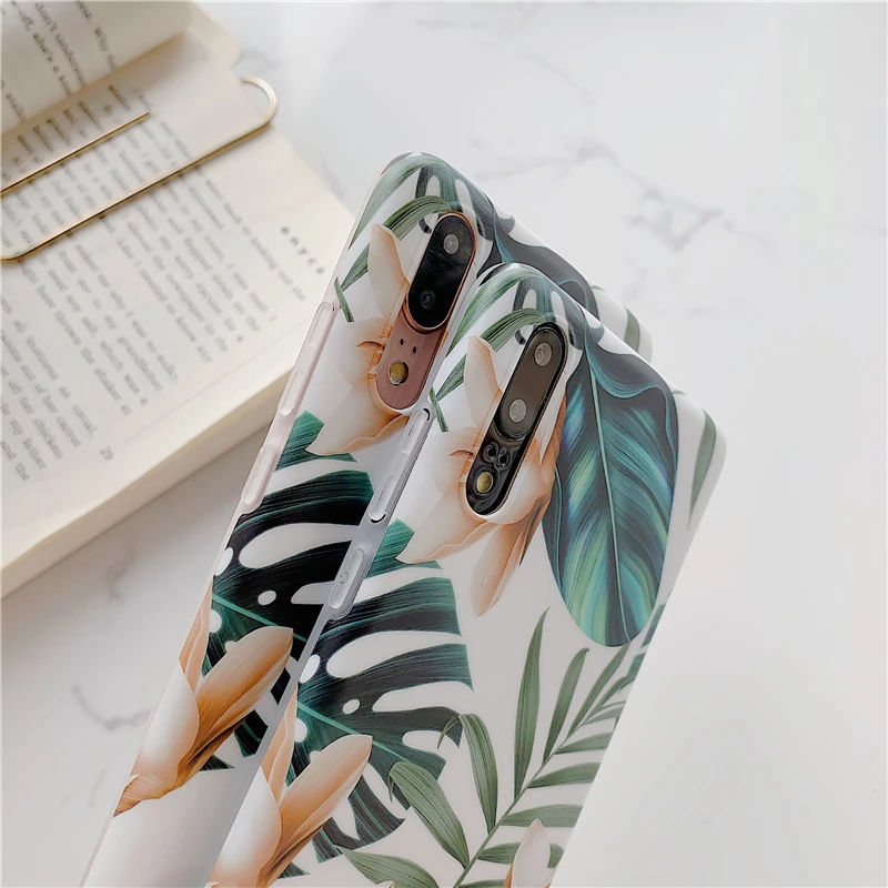 3 cpisai 12 для Huawei P20 P30 Pro Чехол художественный Рисунок Белый цветок Мягкий чехол