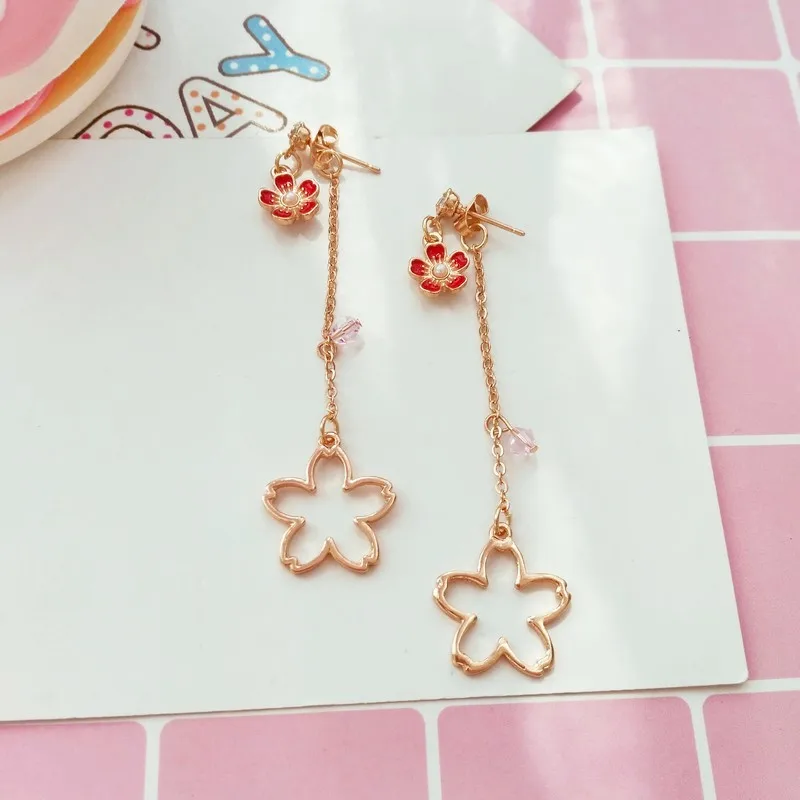 Женские серьги гвоздики с цветком вишни|fashion stud earrings|stud earringsearrings fashion |