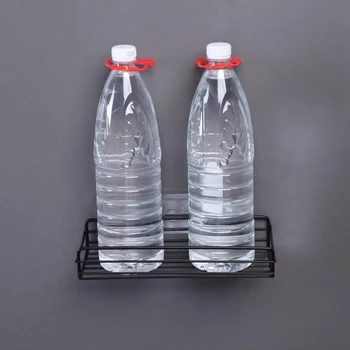

Home storage rack bathroom non-perforated household washing basket bath dew rack kitchen shelf wall hanging rack 27*10.8*5.4cm