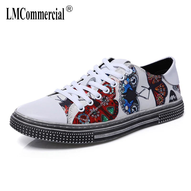 

new spring summer 2018 men's leisure shoes British retro men casual shoes all-match cowhide Genuine Leather breathable sneaker