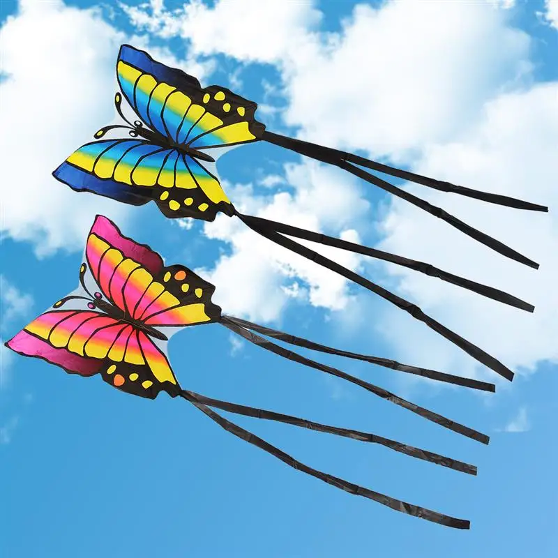 Детский воздушный змей-бабочка, легко летающий, Однолинейный кайт-хвост, 1,5 м, уличный Забавный спортивный игрушечный подарок, забавные спортивные игрушки для игр на открытом воздухе