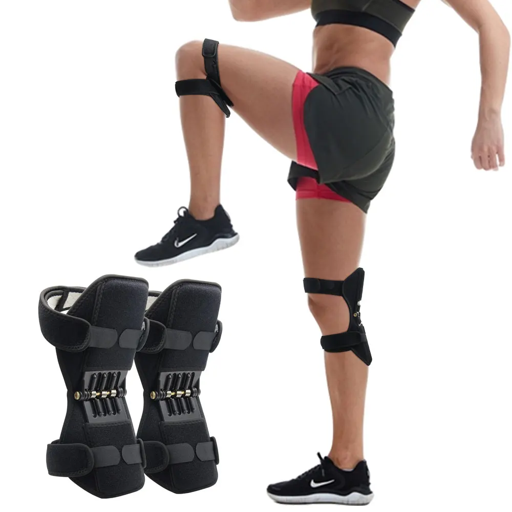 

Aptoco Breathable Non-slip Joint Support Knee Pads Powerful Rebound Spring Force Knee Booster Power Knee Pads Care Tool