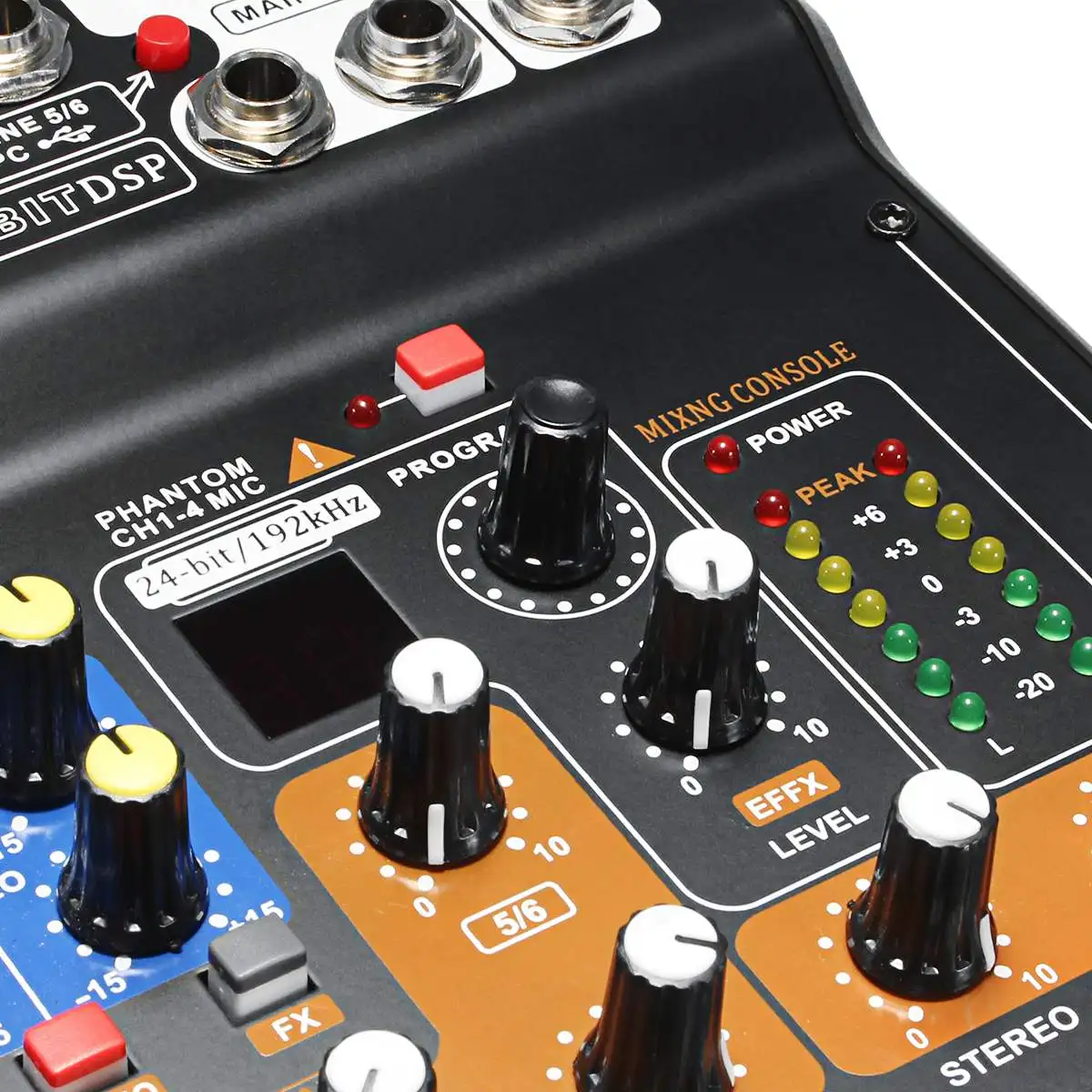 LEORY профессиональный 8 каналов Live Studio аудио микшер Мини USB цифровой DJ консоль с PAD