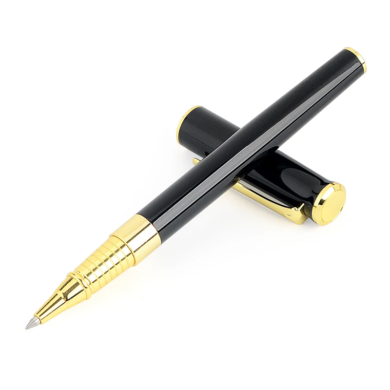 Роскошная Металлическая Шариковая Ручка-роллер 0,5 мм, черный, белый, красный, золотой зажим, офисные, деловые шариковые ручки для письма, подарки, канцелярские принадлежности