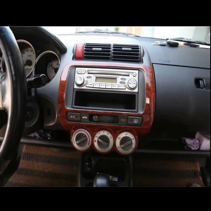 Для Honda Fit Hatchback 2004-2007 1 шт. дерево ABS хром автомобильный Кондиционер Переключатель