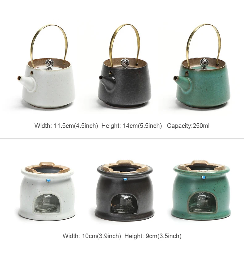 PINNY 250 мл керамический заварочный чайник высокое качество спиртовая плита наборы можно сварить чай чайные наборы кунг-фу Ретро чайник