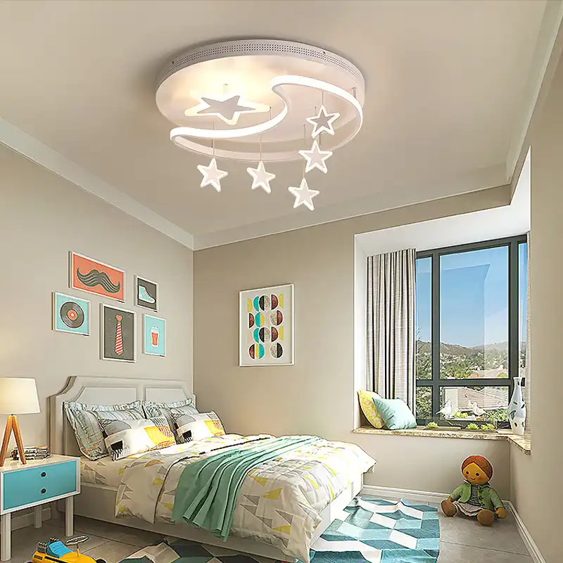 lampara led de techo moderna para habitacion de bebe luz infantil con control remoto para habitacion de ninos