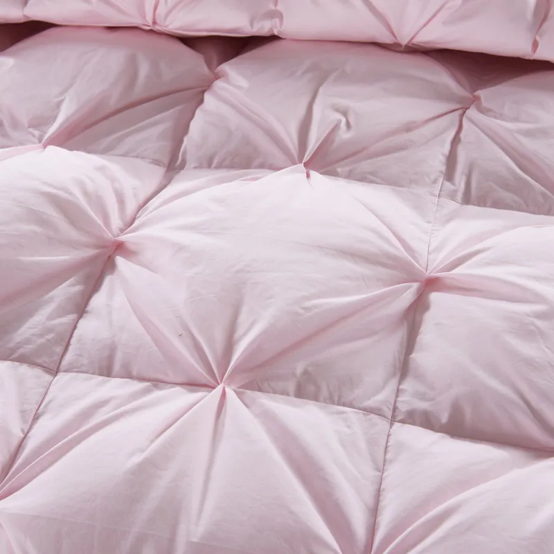 3d дизайн, белый, розовый цвет, натуральный 90% утиный пух, одеяло, 500FP, светильник, теплое, королева, Королевский размер, одеяло, высокое качество, класс A, постельное белье