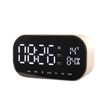 

Wireless Bluetooch Speaker With Display Support Clock Support MP3 TF FM AUX Bluetooth Double Speaker Stereo Audio Music Player
