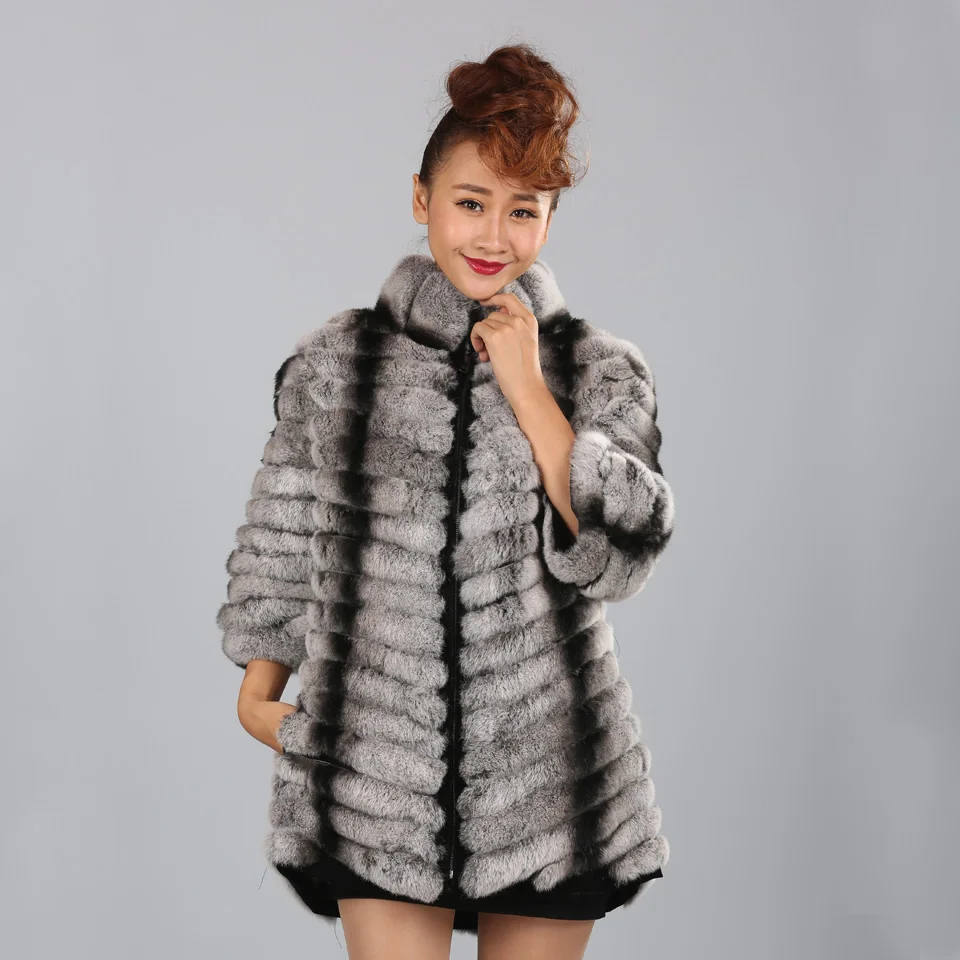 

MPPM Luxury Rex Rabbit Fur Coat Woman Real natural Rex Rabbit Fur Skin Russian Fur Coat Fur Outwear