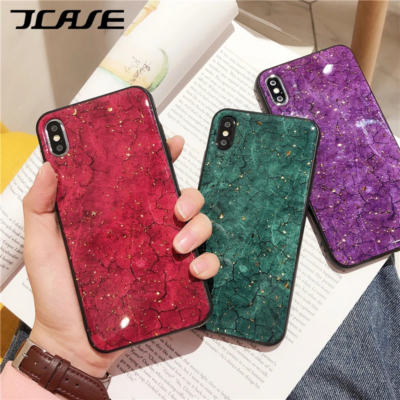 

Luxury Shining Gold Foil Soft TPU Case For iPhone X XR XS MAX Bling Glitter Silicone Cover For iPhone 8 7 6 6S Plus Back