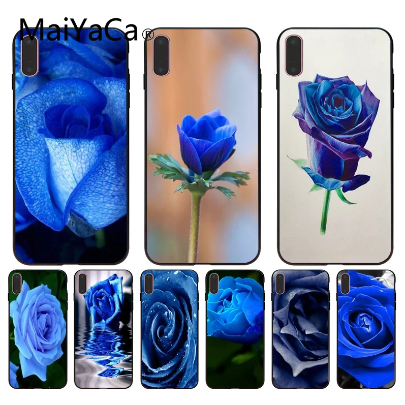 

MaiYaCa Blue Rose New Personalized print Cover Case For Apple iphone 7 7plus X 8 8plus 6s 6 6plus 5 5s XR