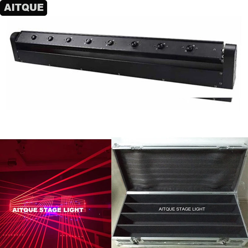 DJ Дискотека led бар 8 глаз движущаяся головка Лазерное освещение головок зеленый