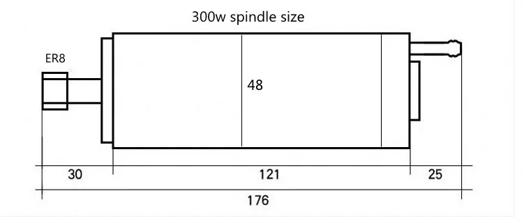 Высокоскоростной Шпиндельный двигатель с водяным охлаждением 300 Вт 36000 об/мин 60000 об/мин 75 в ER8 цанговый диаметр 75 мм фрезерный шпиндель